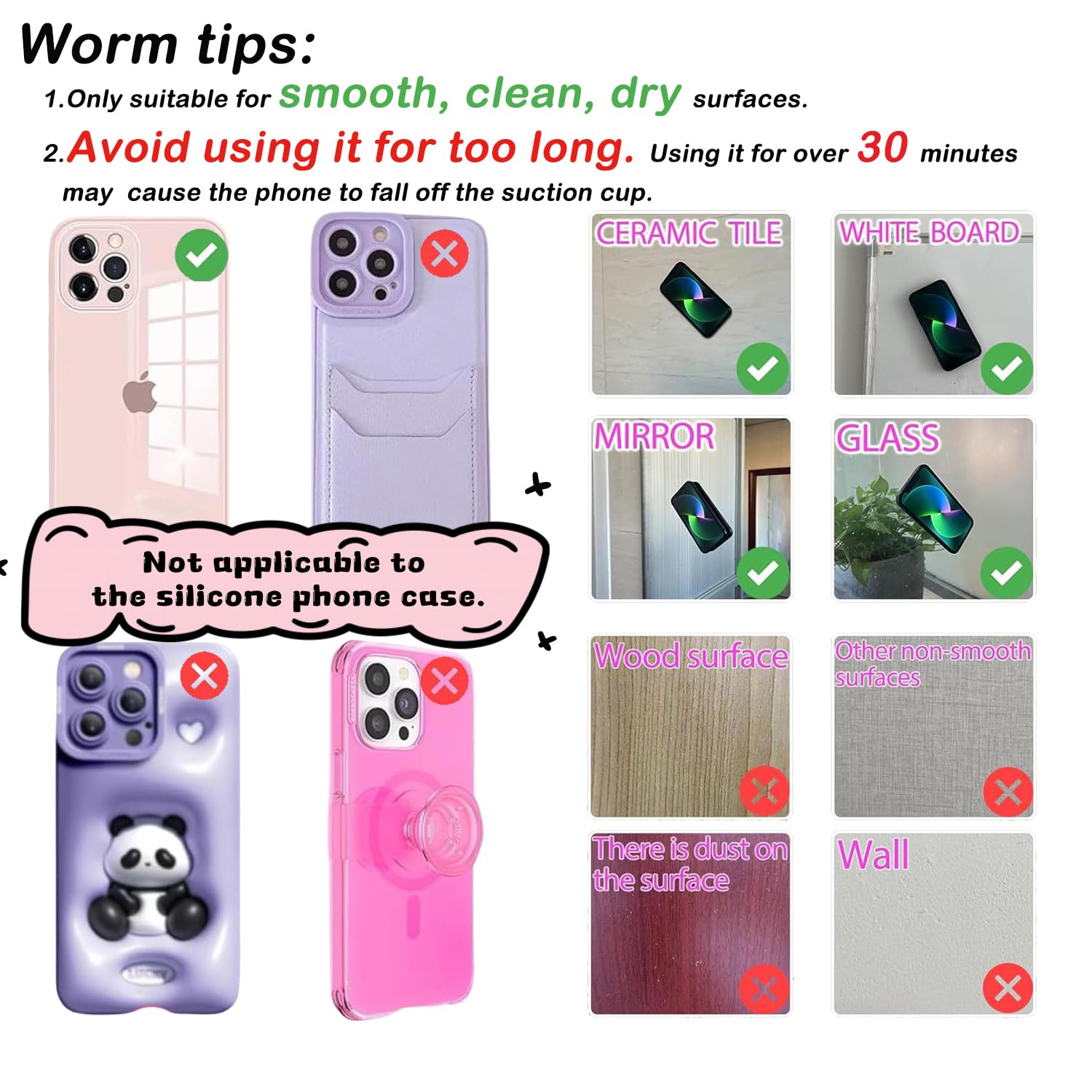 StickyGrippy Saugnapf-Handyhalterung, Silikon, Selb Produktbild-Vorschau 2