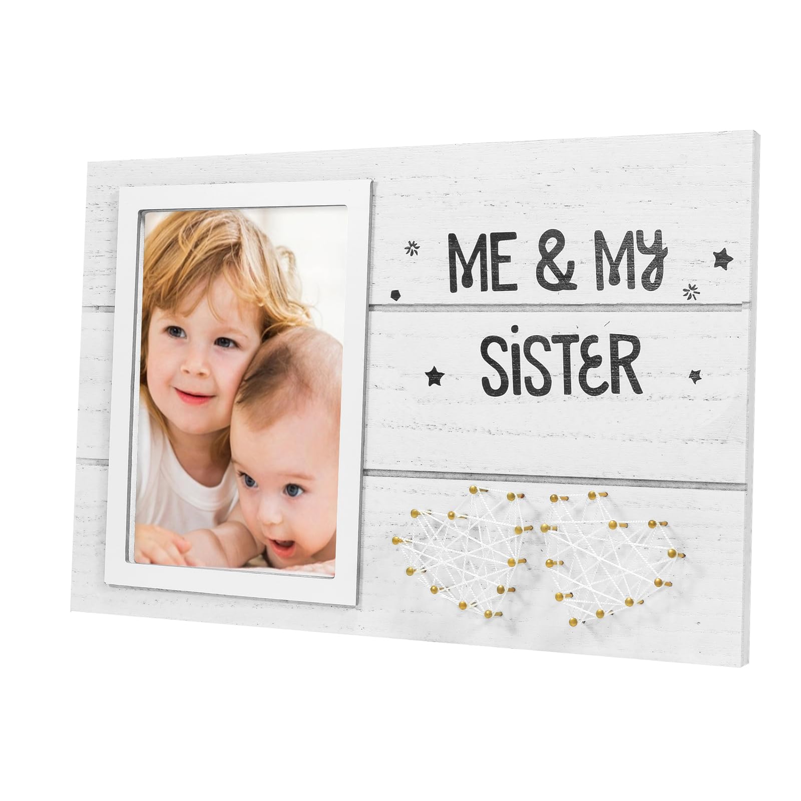 Me & My Sister Picture Frame - Siblings & Best Friend Birthday Gift for Sister - Baby Shower & Baptism Decor