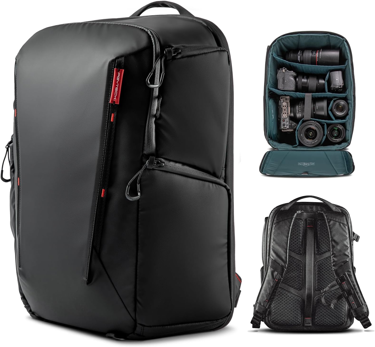 OneMo Lite Camera Backpack 22L for DJI, Sony, Canon, Nikon, OSMO Action/Pocket, DSLR/SLR Mirrorless, Camera Tripod Photographer Bag Gift, Camera Pack Black, Weekend Bag