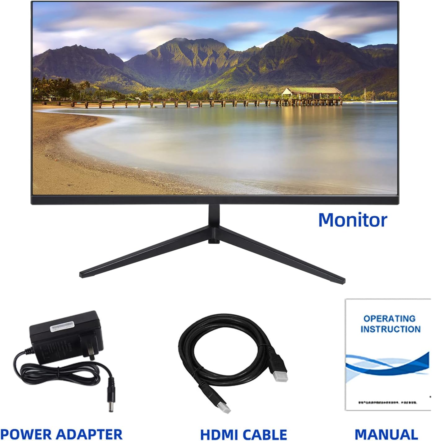 ZFTVNIE Monitor Display 21.5 FullHD 1920x1080, 5 ms, 75Hz, Input HDMI+VGA, Cavo HDMI Inclinazione regolabile, monitor per laptop/Xbox/PS3/PS4 ZFTVNIE Monitor Display 21.5 FullHD 1920x1080, 5 ms, 75Hz, Input HDMI+VGA, Cavo HDMI Inclinazione regolabile, monitor per laptop/Xbox/PS3/PS4