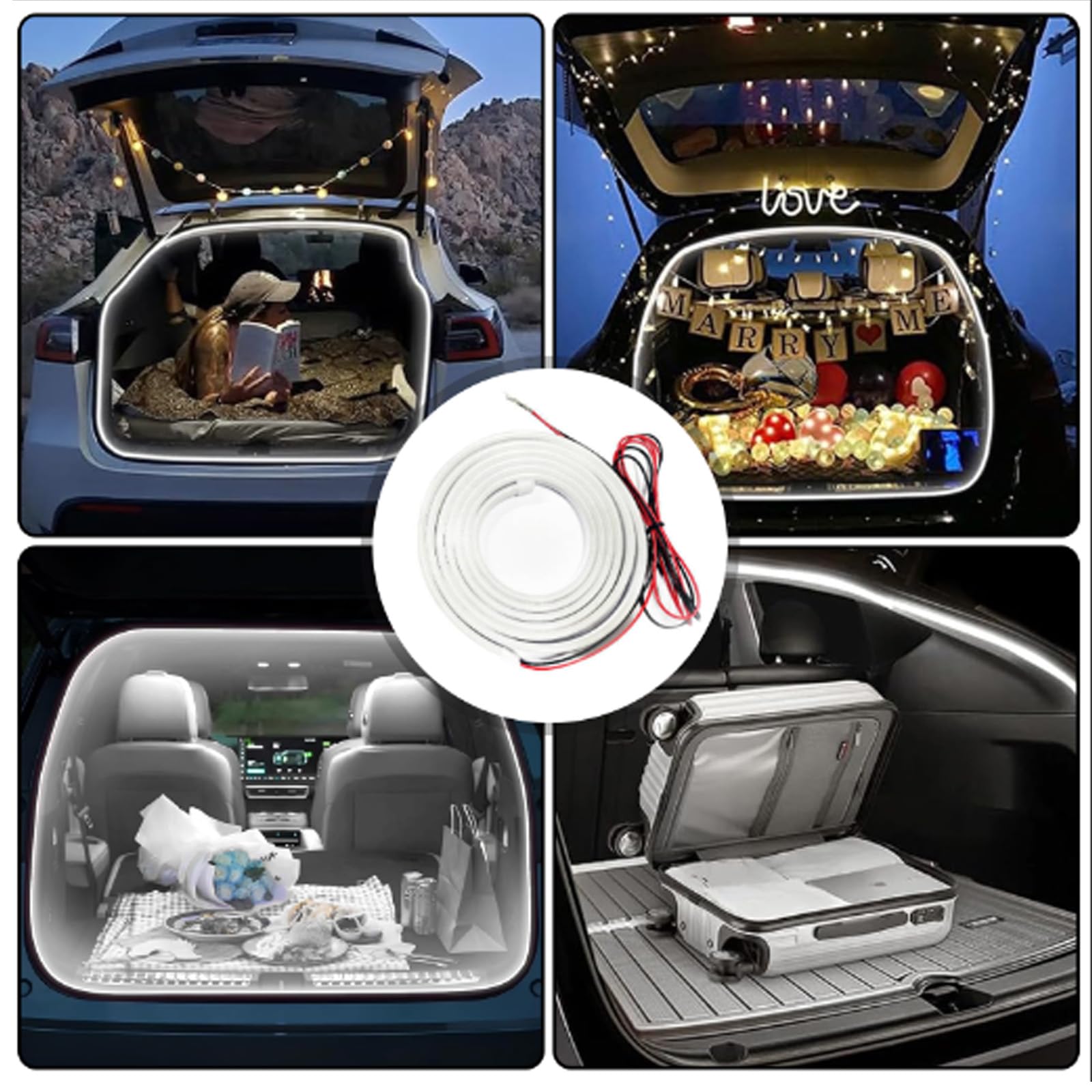 LED Kofferraumlicht Streifen 4 Meter - Automatische Beleuchtung Für Auto & LKW