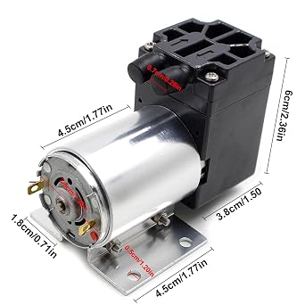 Dc 12V Vacuum Pump - Low Noise Suction Pump, 5 L/min 120 Kpa Vacuum Pump Kit | Dc 12v Motor Vacuum Pump, Air Pump for Automobile Brake Suction Pump Miniature Suction 6W 500ma 5L / Min 120kpa
