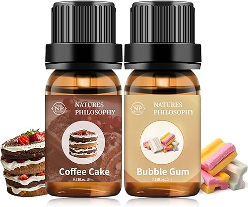 Aceite esencial de pastel de café de goma de mascar, aceites esenciales 100% puros para pastel de café orgánico para difusor, aromaterapia, masaje,