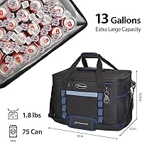 Vista 3 de Maelstrom Collapsible Soft Cooler Bag,35/55/75 Cans Beach Cooler with Flip Top Lid, Ice Chest, Leakproof & Portable for Beach, Camping, Road Trips &
