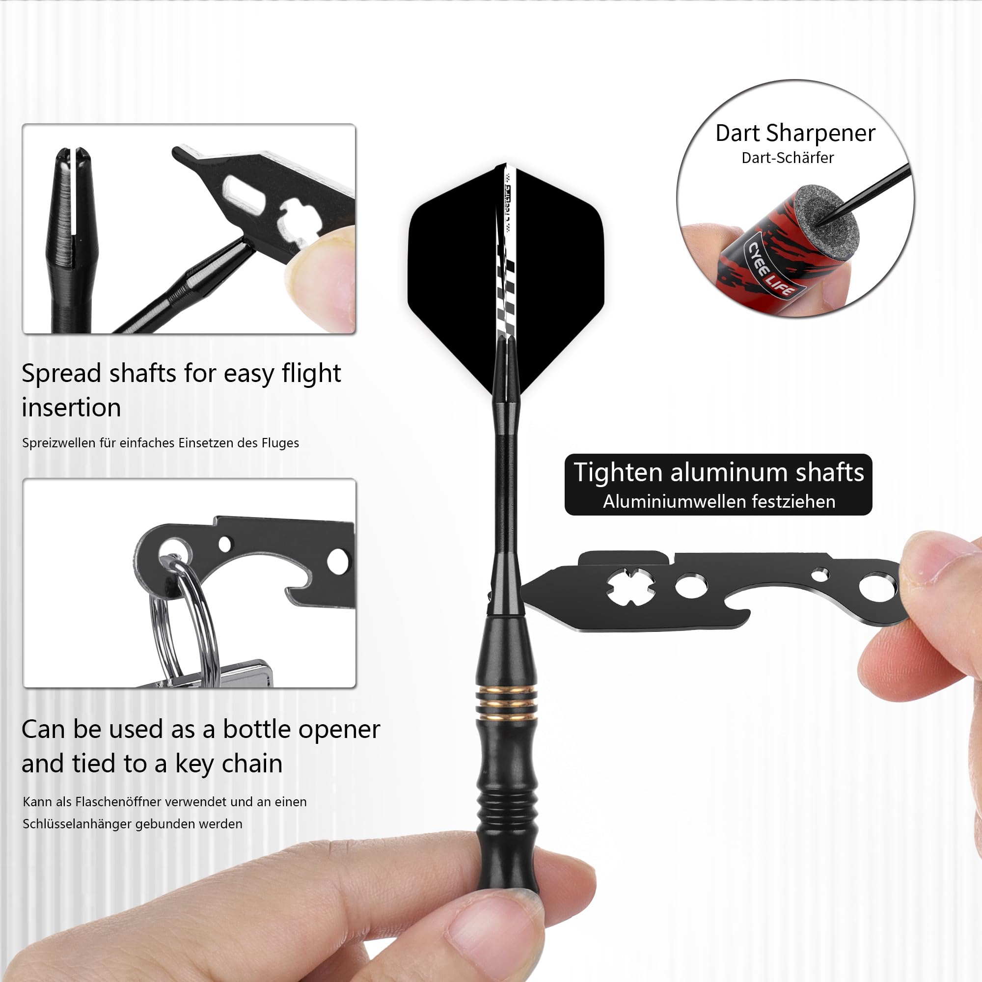 CyeeLife 24g Freccette Steel con Accessori Disponibile in più Colori