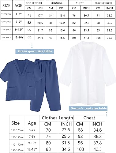 Miniatura 7 de Conjunto de disfraz de médico quirúrgico para niños, uniforme con estetoscopio, juguetes para niños y niñas