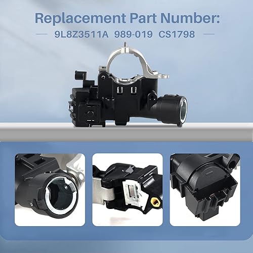 Miniatura 5 de Reemplazo de la carcasa de bloqueo de encendido para cilindro de bloqueo de encendido 989-019 compatible con Ford Escape 2008-2012 Focus 2009-2011