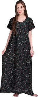 Girls and Moms Women's Alpine Beautiful Floral Print Maxi All Season Comfortable Nightgown Price In India