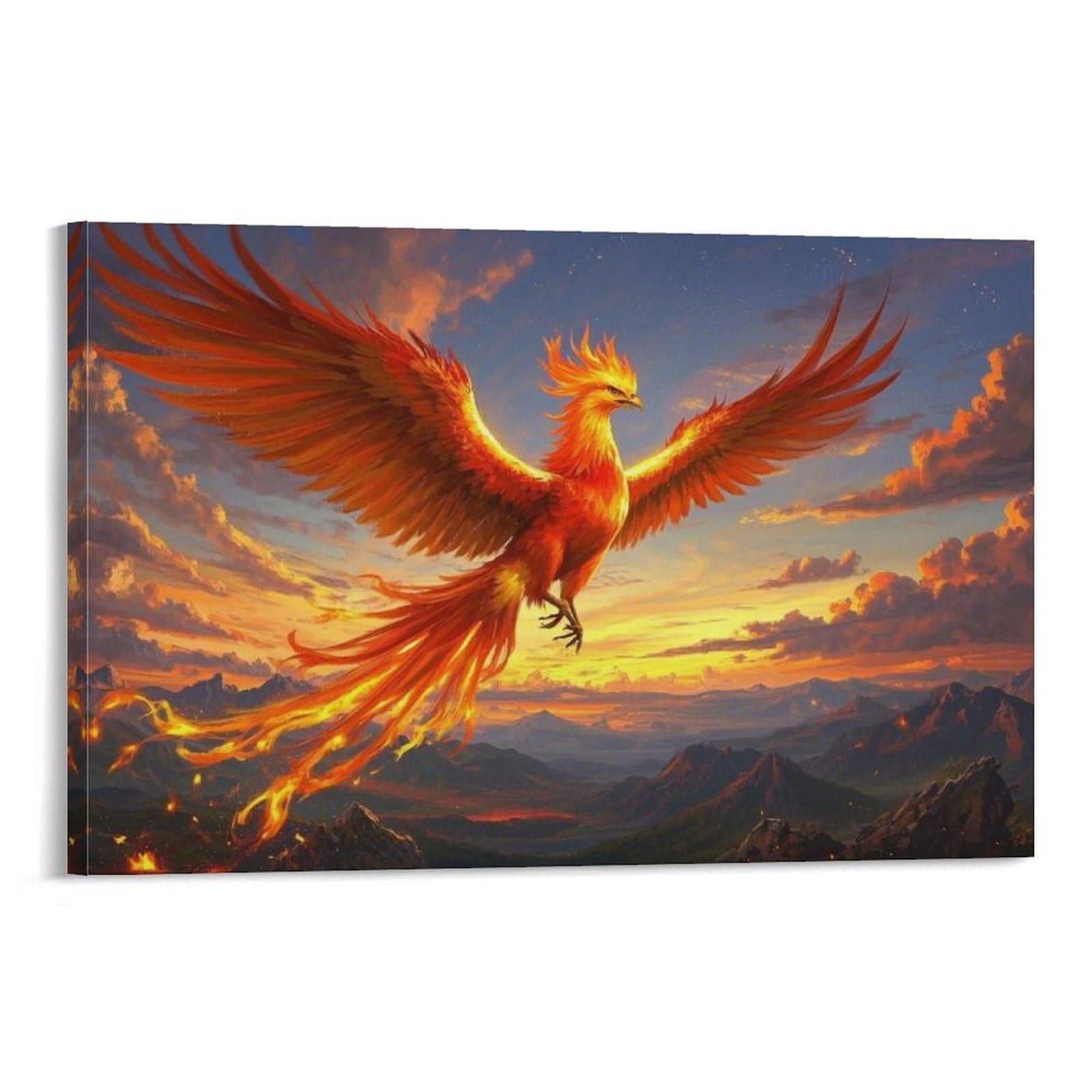 YYVKPMLXC Phoenix Canvas Pictures Sunset Landscape Giclee Artwork Modern Painting Ready To Hang for Bedroom Office Home Decoration 16x24inch(40x60cm)