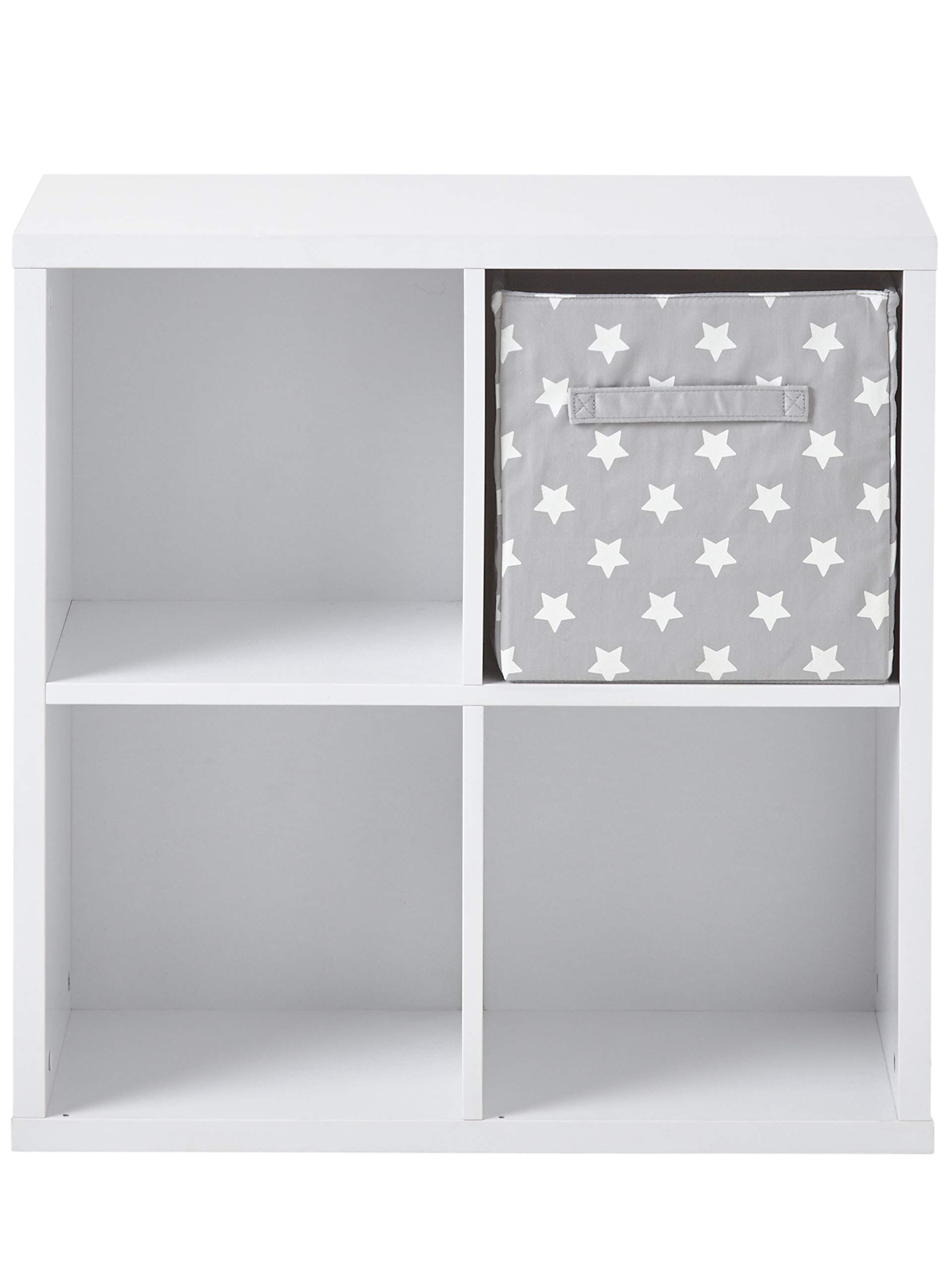 VERTBAUDET Meuble Rangement 4 Cases Blanc – Étagère Modulable 68,3 Cm Pour Enfant, Fixation Murale