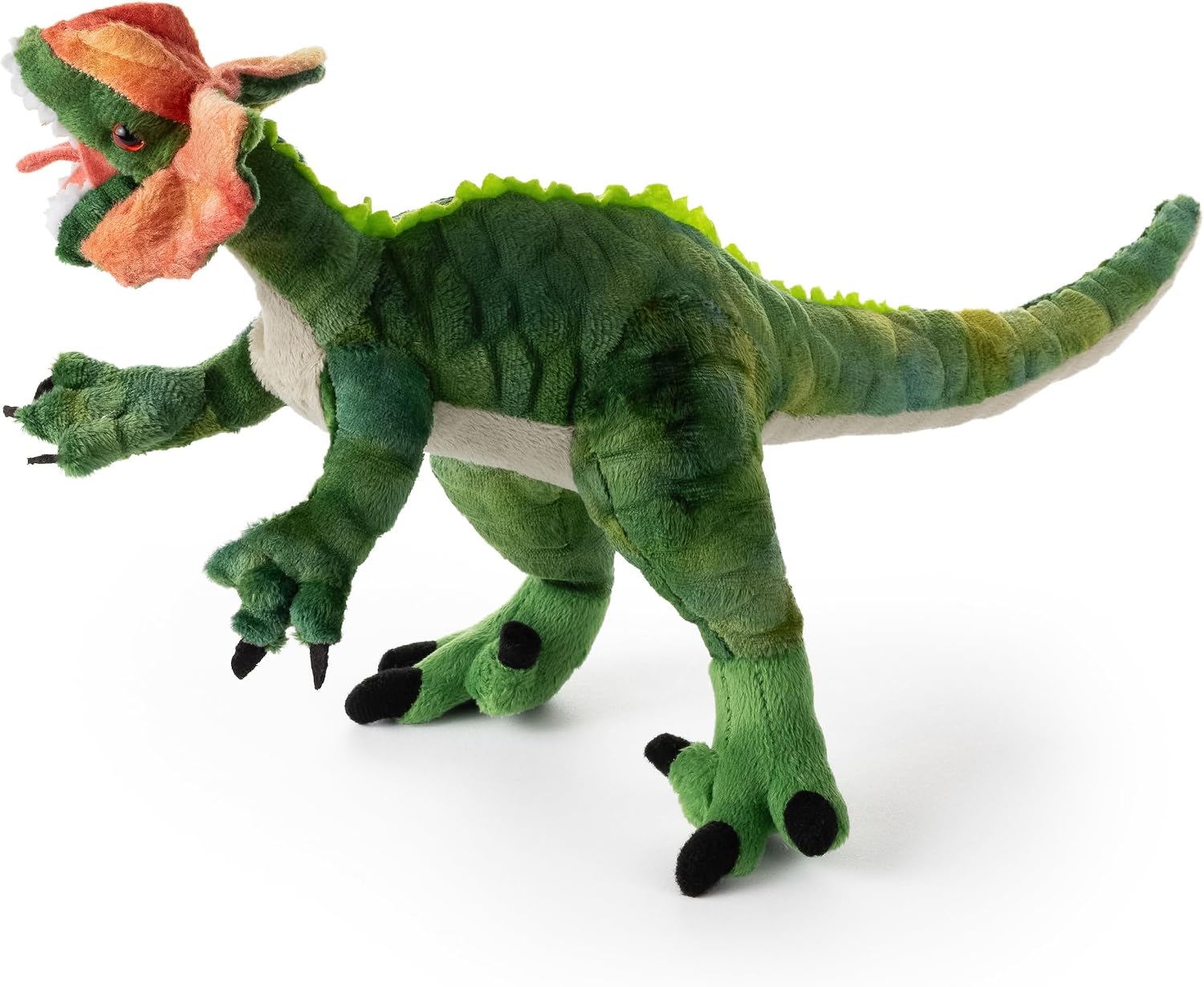 The Petting Zoo Dilophosaurus Dinosaur Stuffed Animal Plushie, Gift for Kids, Dinosaur Animals, Green Dinosaur Plush Toy 16 inches