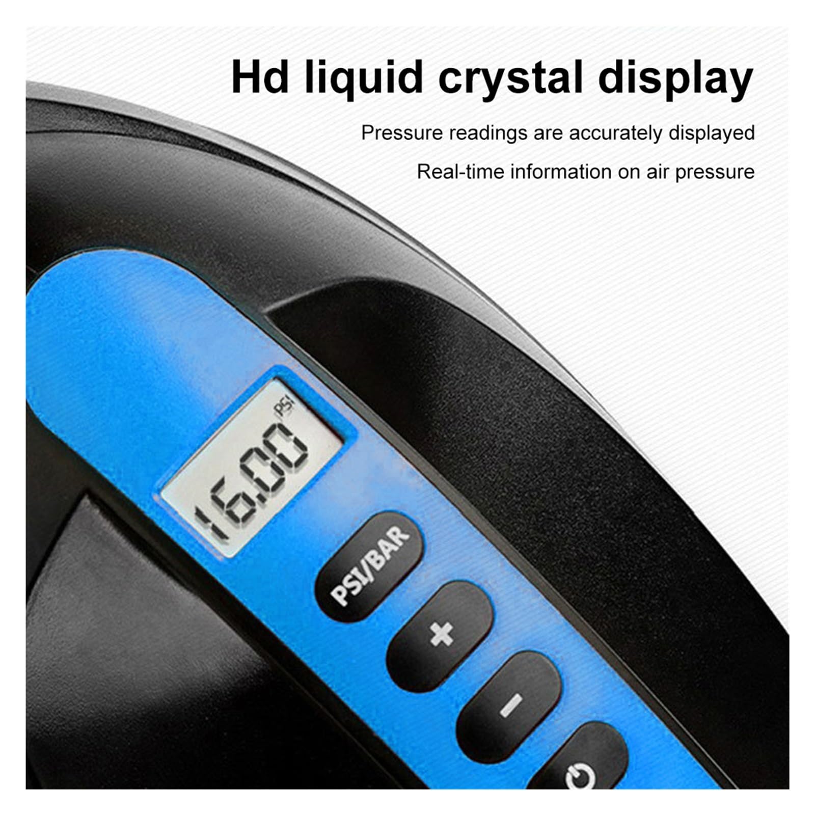 Elektryczna pompka powietrza, Pompa pneumatyczna do łodzi SUP 20PSI, elektryczna pompa powietrza, wyświetlacz LCD, przenośna sprężarka powietrza(Blauw)