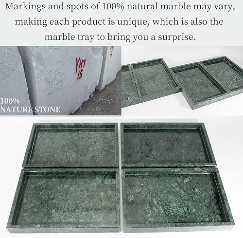 Miniatura 4 de Moderna bandeja de mármol 100% natural, bandeja para toallas de mano, organizador para servilletas de papel desechables, joyas, maquillaje,