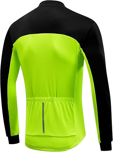 Miniatura 2 de Przewalski Chaqueta de ciclismo de invierno térmica de manga larga para hombre, con 3 bolsillos traseros