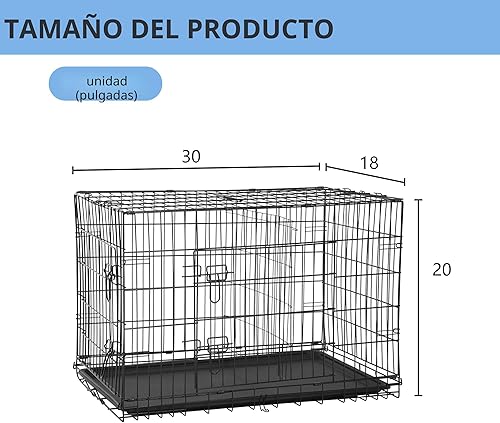 FDW 30 inch Dog Crate Dog Kennel Cage with Double Door — texture and fabric close-up
