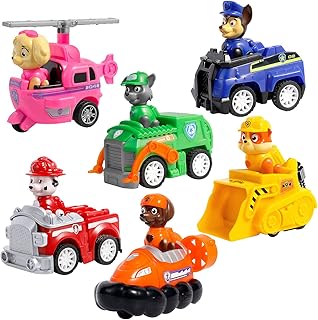 Miotlsy Toy Marshall Rocky Rubble Skye Zuma Chase’s Cruiser Vehicle with Collectible Figure, for Kids Aged 3 Years and Over