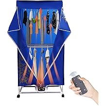 Portable Clothes Dryer 110V 1200W Small Cloth Drying Machine with 2 Tier Rack Heated Clothes Drying Rack Heated Airer for Laundry for Apartment, Dorm, RV, w/Timer & Controller