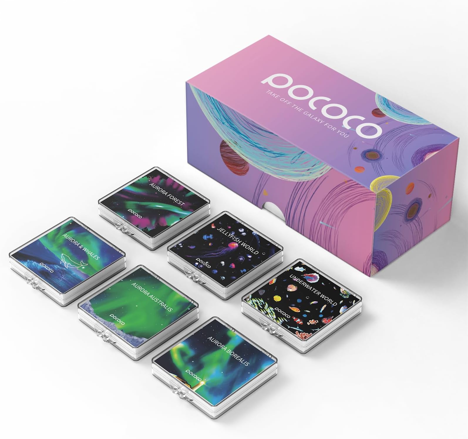 Aurora & Deep Sea: Discs for POCOCO Galaxy Projector, 5K Ultra HD, Semiconductor Lithography (6 discs)