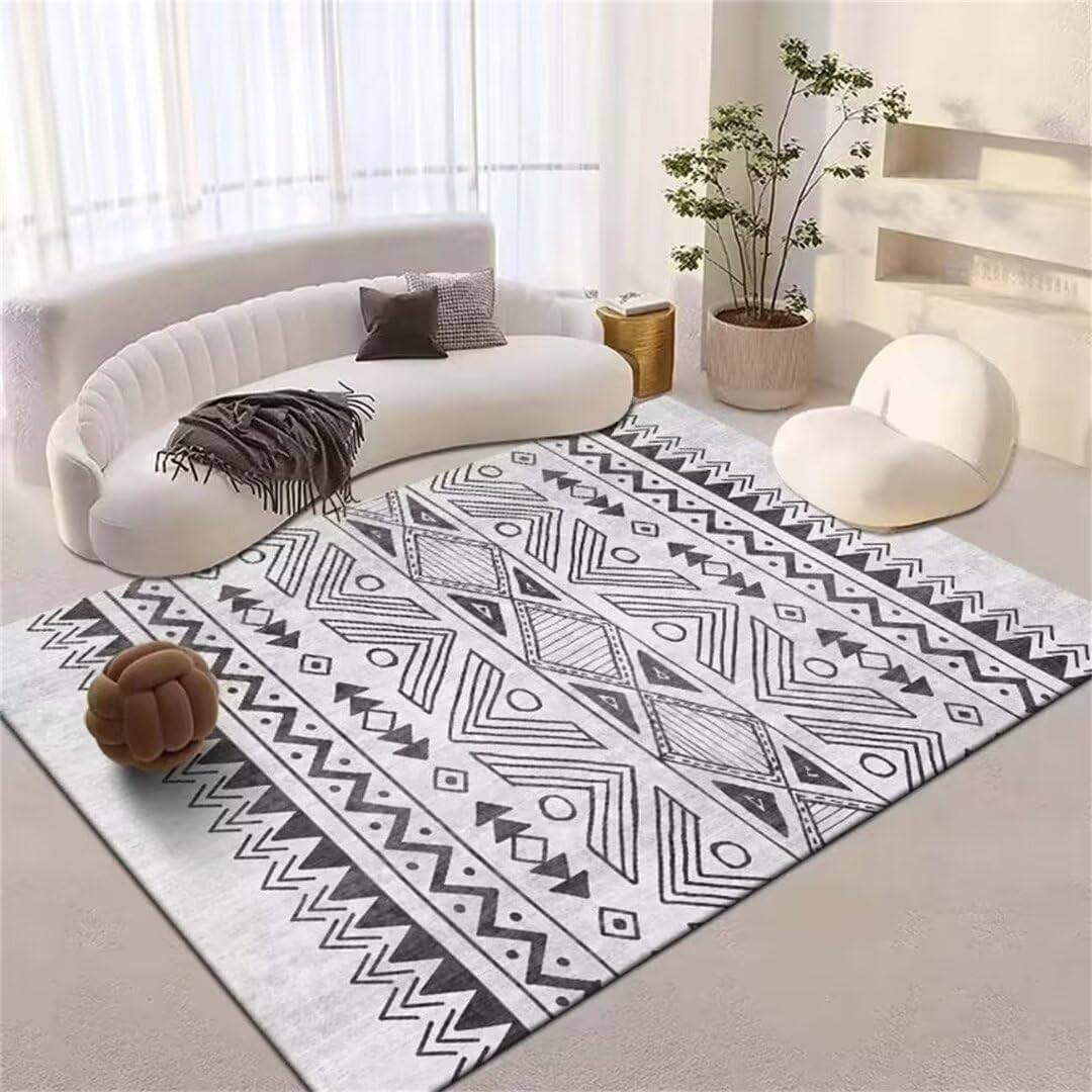 Tapis salon XXL facile à entretenir et résistant à l'usure du temps