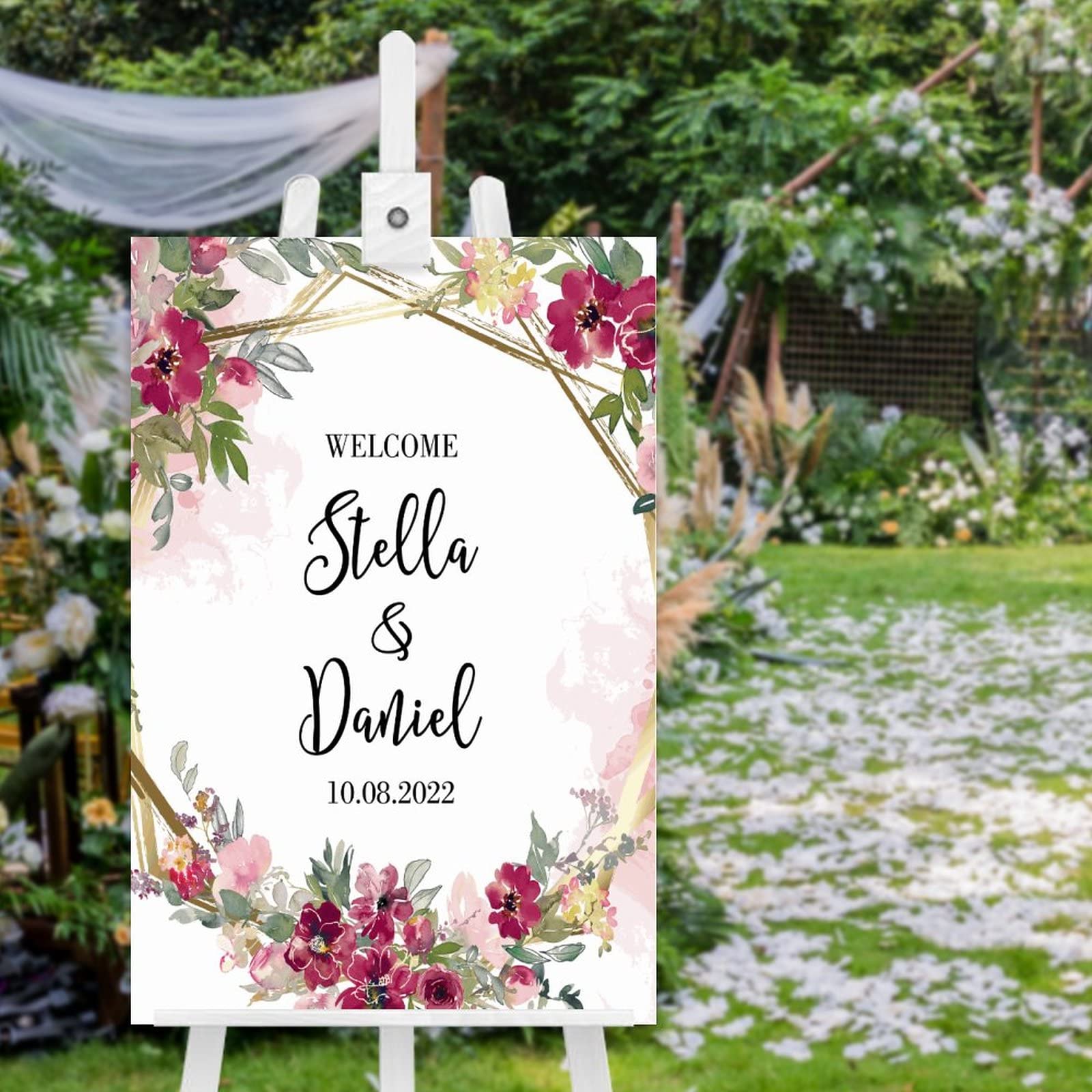 Panneau de bienvenue en bois pour mariage pour accueillir et guider vos invités