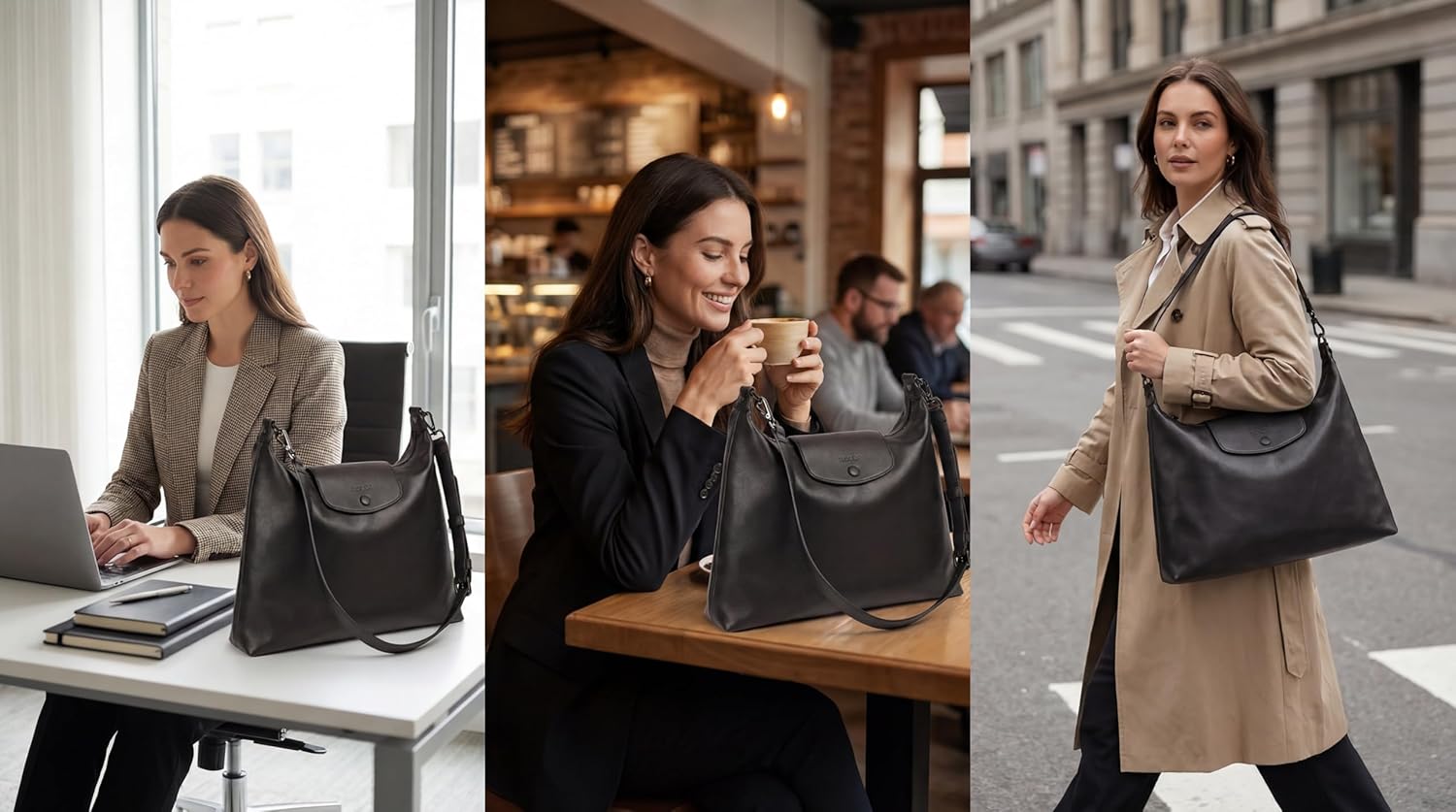 Large Work Tote Bag for Women Designer Purses and Handbags Pu Leather Tote Women Weekender Bag with Zipper - Image 8