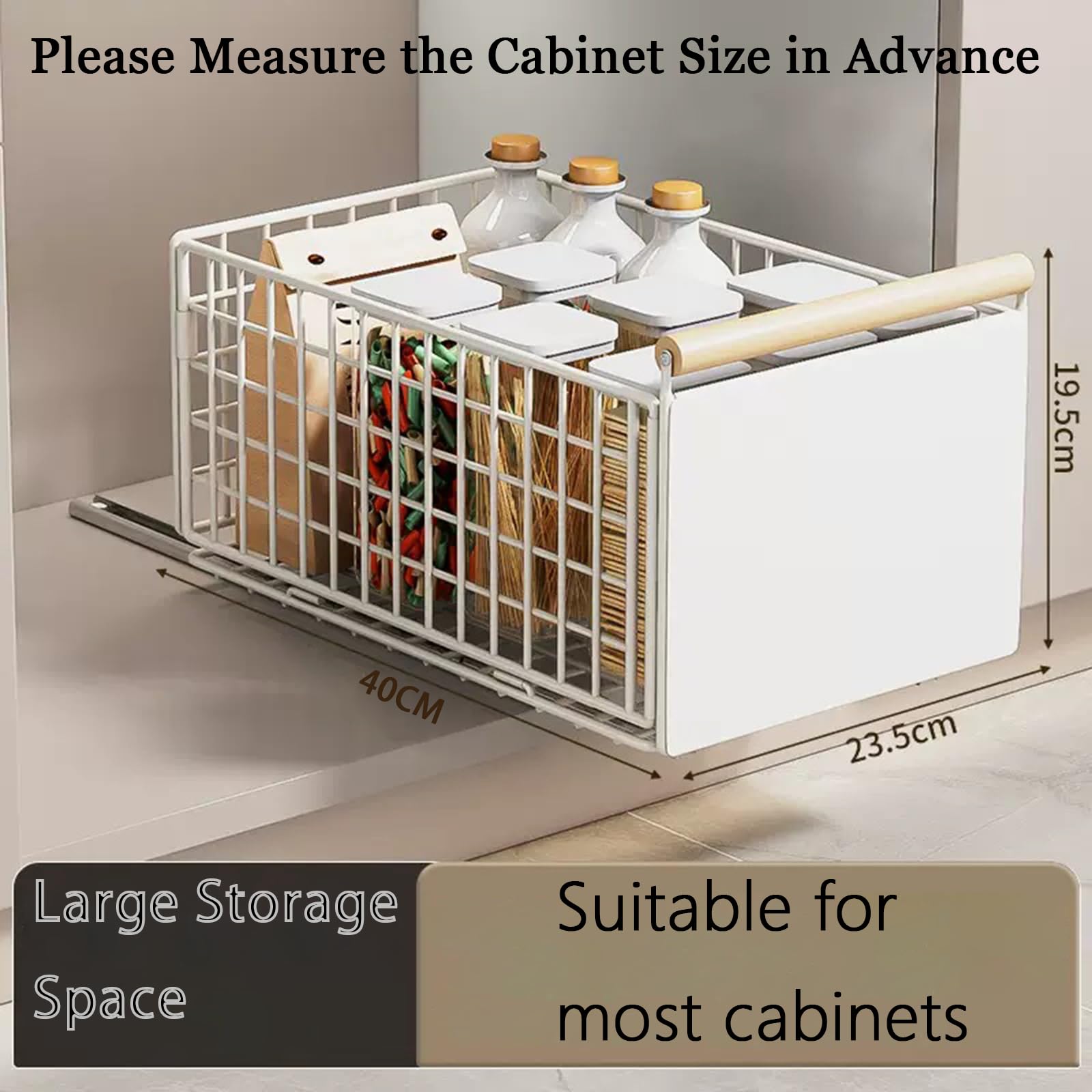 Uittrekbare Lade Voor De Keuken, 30 Cm, Telescopische Lade Om Te Plakken Kastorganizer Voor Keukenkast Binnenlade Organizer Uitschuiflade Zwart
