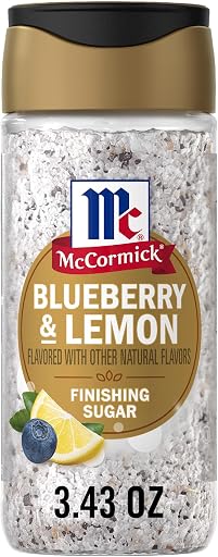 McCormick Finishing Sugar, Blueberry & Lemon, Sweet, Blueberry Flavor & Bright Lemon Notes, No Colors From Artificial Sources, 3.43 oz