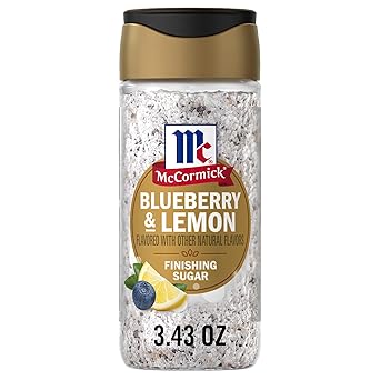 McCormick Finishing Sugar, Blueberry & Lemon, Sweet, Blueberry Flavor & Bright Lemon Notes, No Colors From Artificial Sources, 3.43 oz
