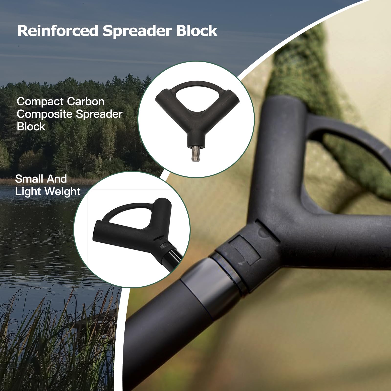 coarse fishing landing net Dr.Fish Telescoping Long Handle 8.6ft 9.8ft The mesh fishing net allows water to empty out of it quickly HENSENASIA 42-Inch Extra Large Carp