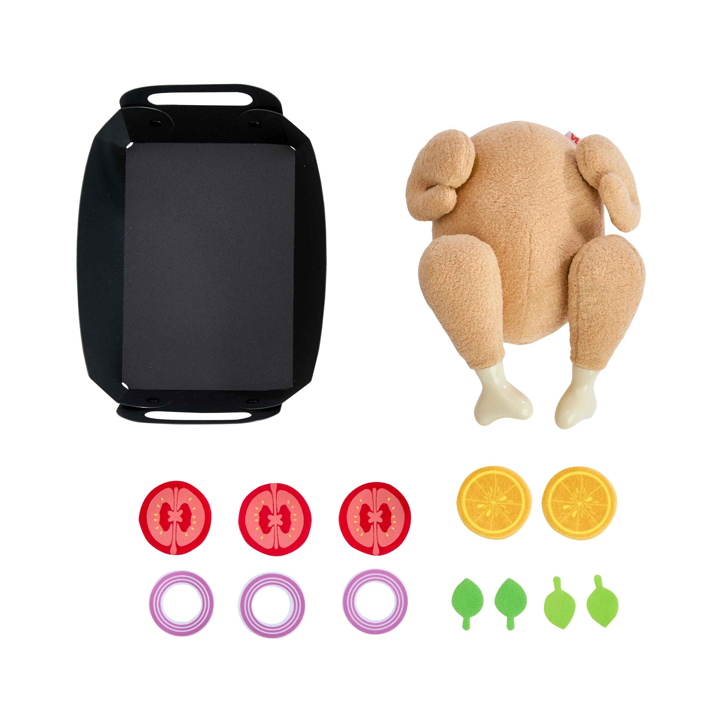 HABA Creative Play Roast Chicken Fabric Toy Grill Chicken | Soft Disassemblable Play Food For Kids | Pretend Cooking Accessory For Play Kitchen & Shop | Fun Role Play Set For Imaginative Learning