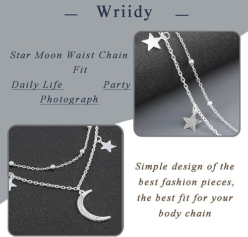 Miniatura 5 de Layered Moon Star Belly Chain Beads Waist Chain SilverGold Body Chain Jewelry Accessories for Women and Girls