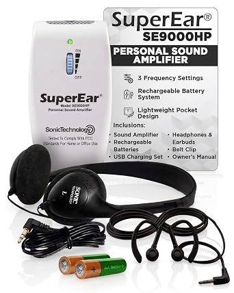 SuperEar SE9000HP Hearing Amplifier for Seniors, Personal Sound Amplifier