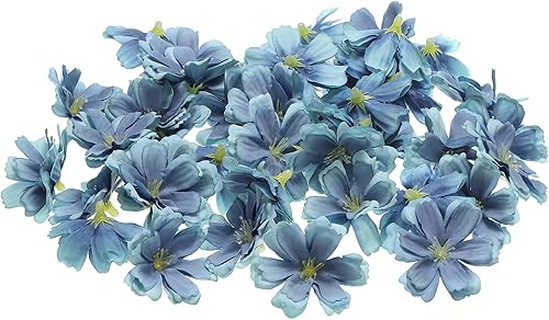 Miniatura 1 de PATIKIL Cabezas artificiales de flores de ciruelo de 1.77 pulgadas, paquete de 50 cabezas de flores falsas de seda para decoración de ramo floral de