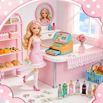 164 adet Mini alışveriş sepeti sepeti minyatür yiyecek içecek oyuncak süpermarket Metal el arabası arabası Dollhouse mağaza bakkal aksesuarları mutfak oyun oyunu parti modeli raflar yazarkasa