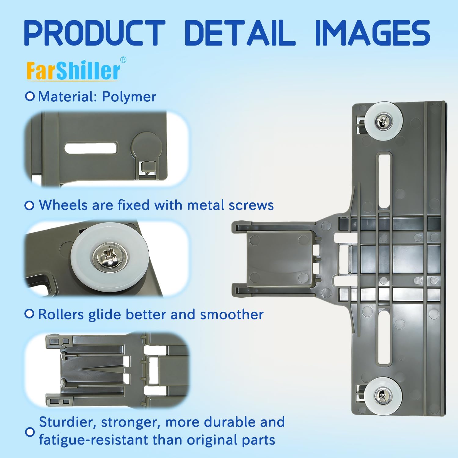 W10350375 W10712395 Dishwasher Top Rack Adjuster Parts Upgraded fit W-hir-lpool WDTA50SAHZ0 Dishwasher Parts WDT750SAHZ0 WDT730PAHZ0 WDT970SAHZ0 Upper Rack Parts,For Ke-nm-ore 665 Dishwasher Top Rac