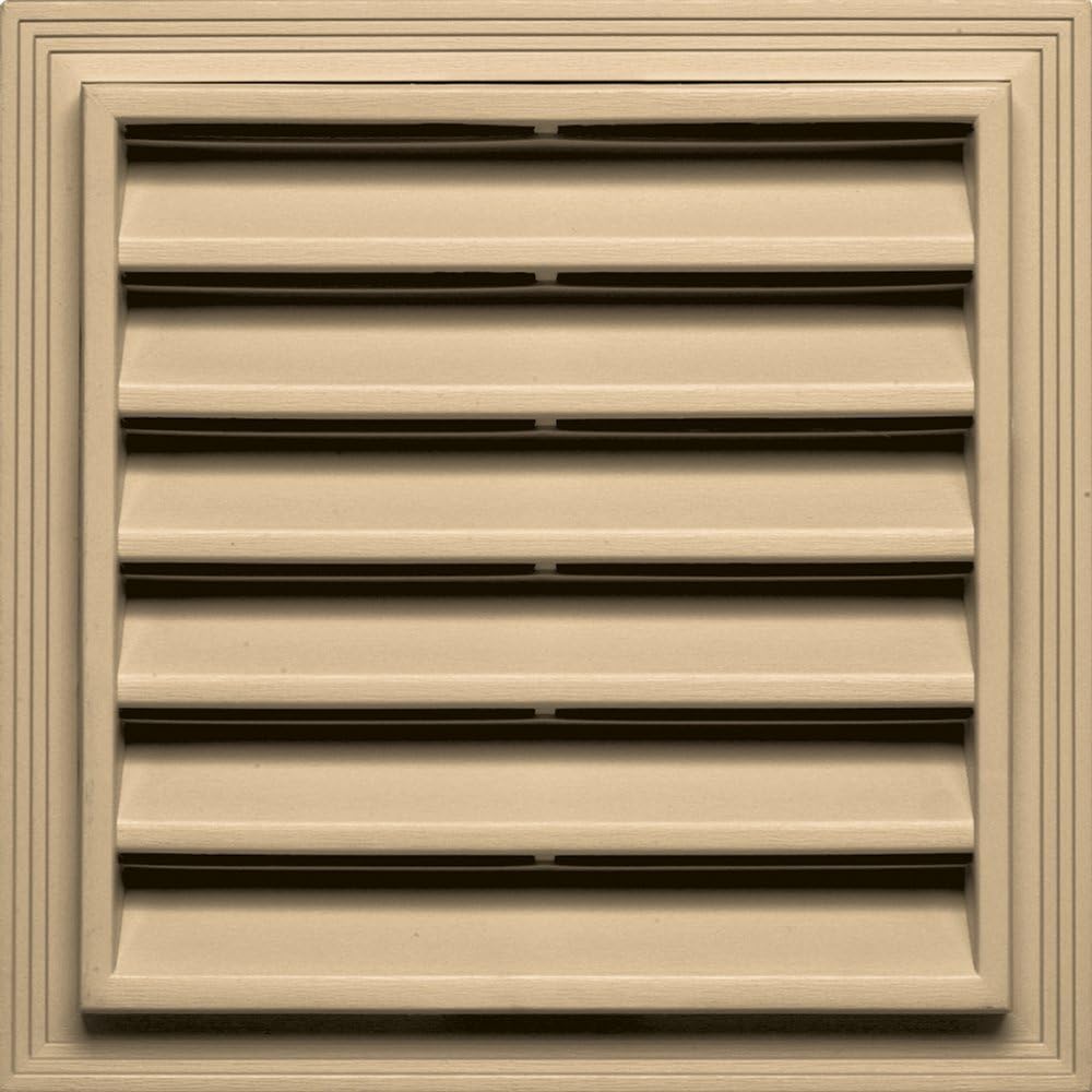Builders Edge 120051212117 12" x 12" Square Vent 117, Bright White