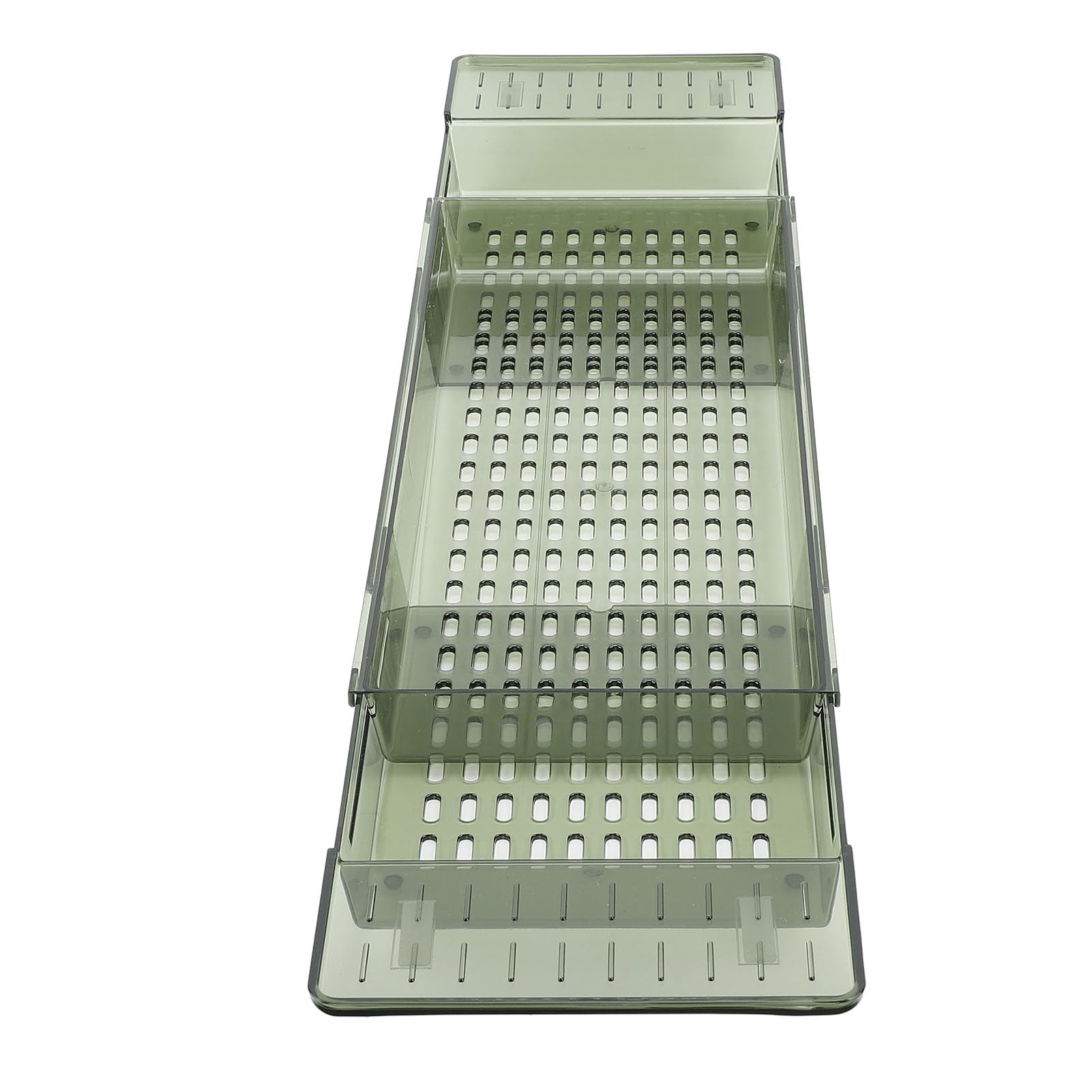 Cryfokt Bandeja para Bañera, Longitud Ajustable 56, 5 Cm a 80 Cm, Bandeja para Bañera, Carrito para con Múltiples Orificios de Drenaje, Plástico Pet para, Inodoro, Almacenamiento de Ducha (Verde