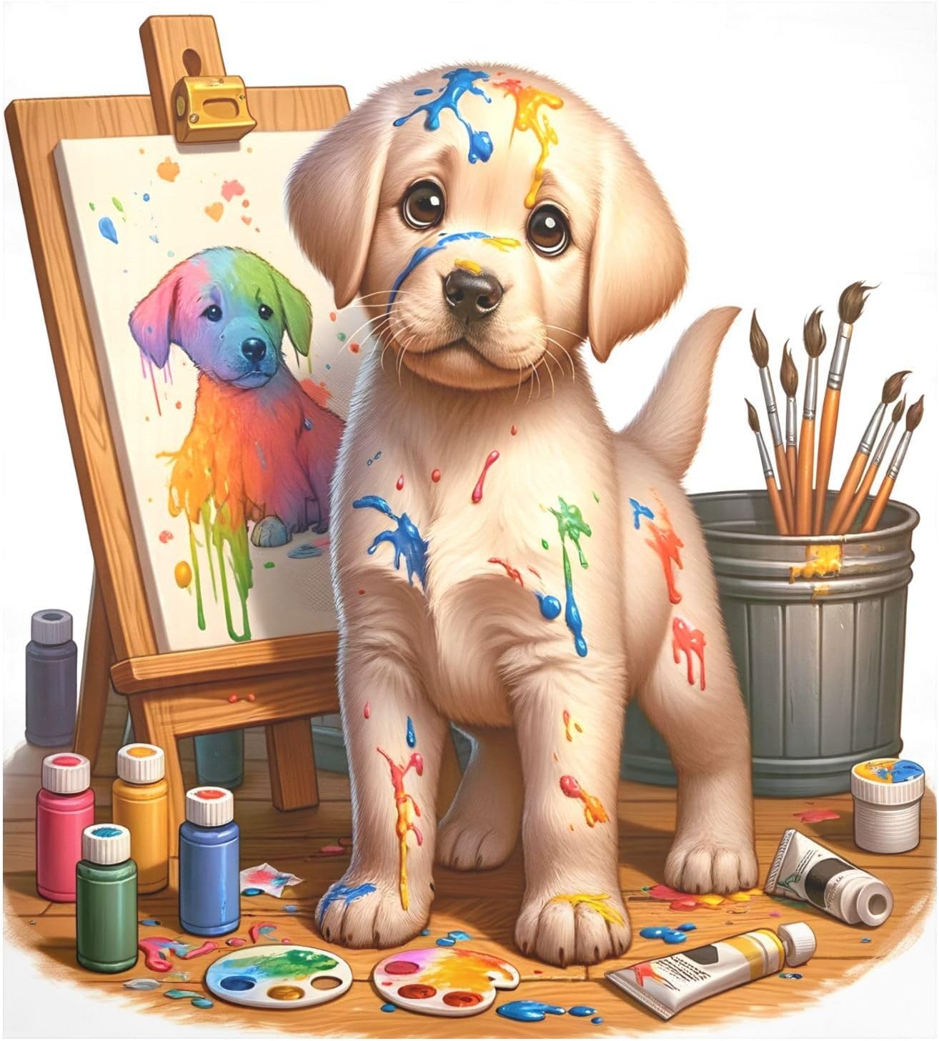 Dishwasher Magnet Cover Large Magnetic Stickers Artist Dog Front Dishwasher Cover Reusable Decal for Home Kitchen Refrigerator Decorative Lid