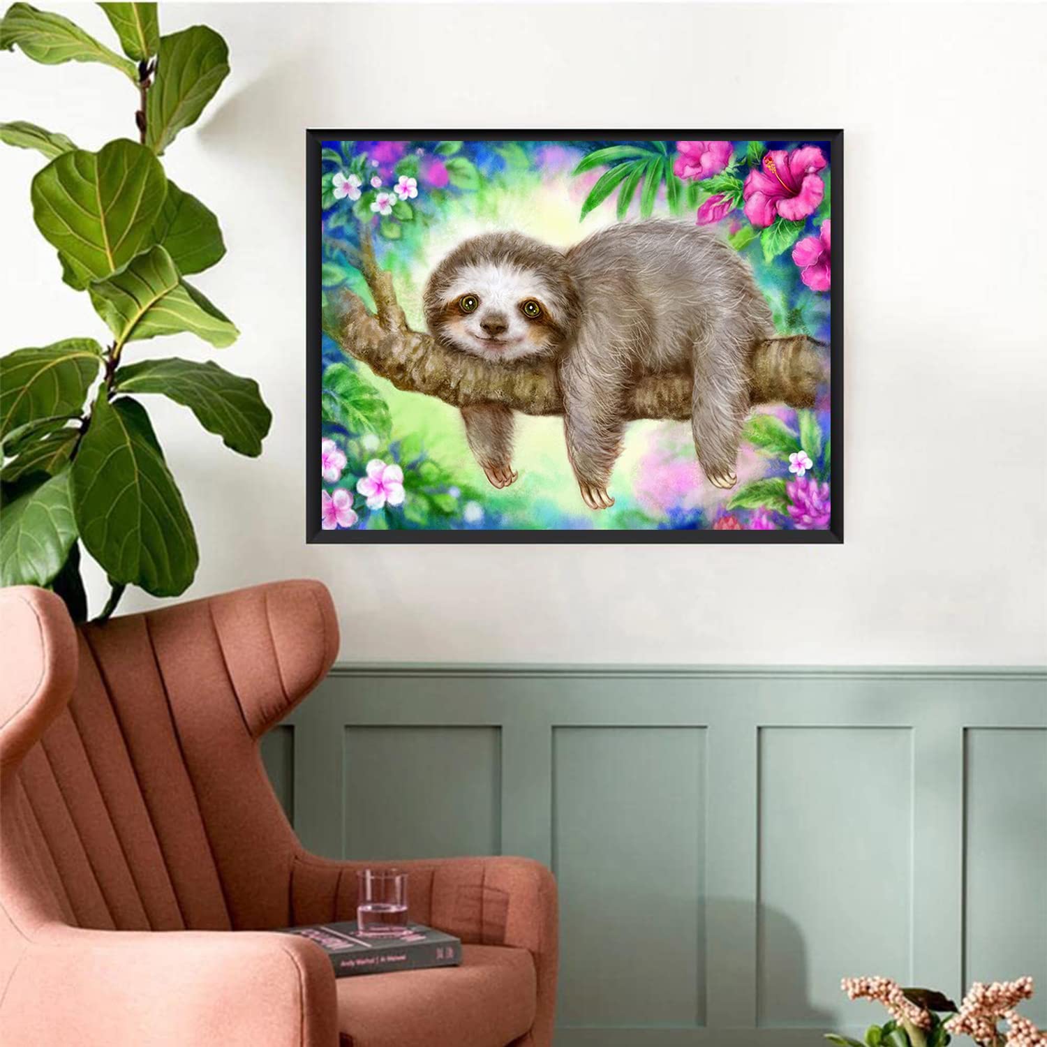 DIY Diamond Painting Faultier – 5D Diamantbild 30x40 Cm Für Erwachsene & Kinder