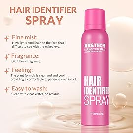 Hair Identifier Spray for Face Shaving Dermaplaning Tool 4 Pack Skin Body Dermaplaning Spray for Women with 16 Face Razor for Face Shaver Hair Removal Kit Excess Hair Dermaplane Razor for Women Face