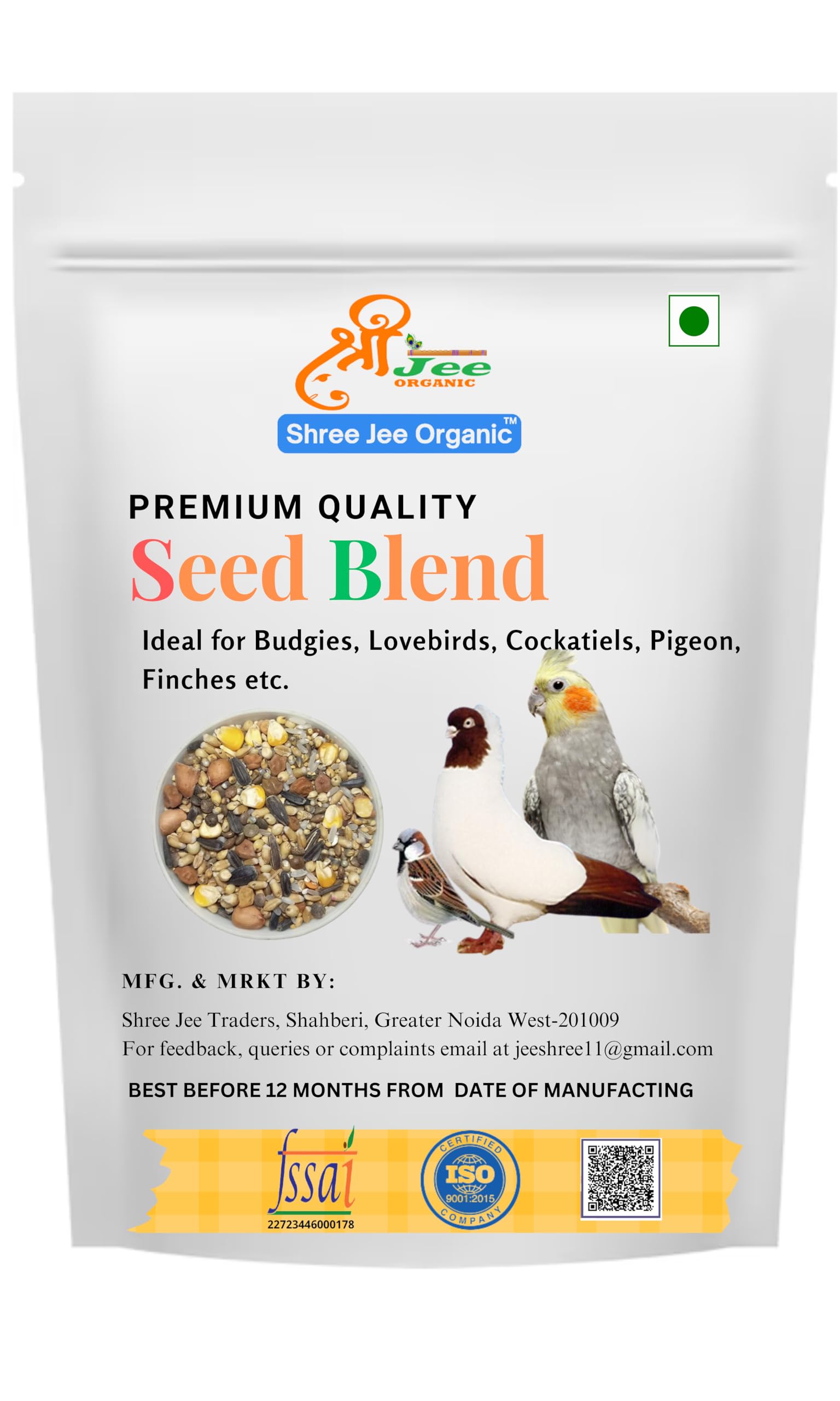 Shree jee Organic Bird Food Mix Seeds(900 gm) for Cocktails,Love Birds,Silver Finches,Parkeets,Parrot,Budgie,Dove,All Birds Food (B0CFRHX7W6) Amazon Price History, Amazon Price Tracker
