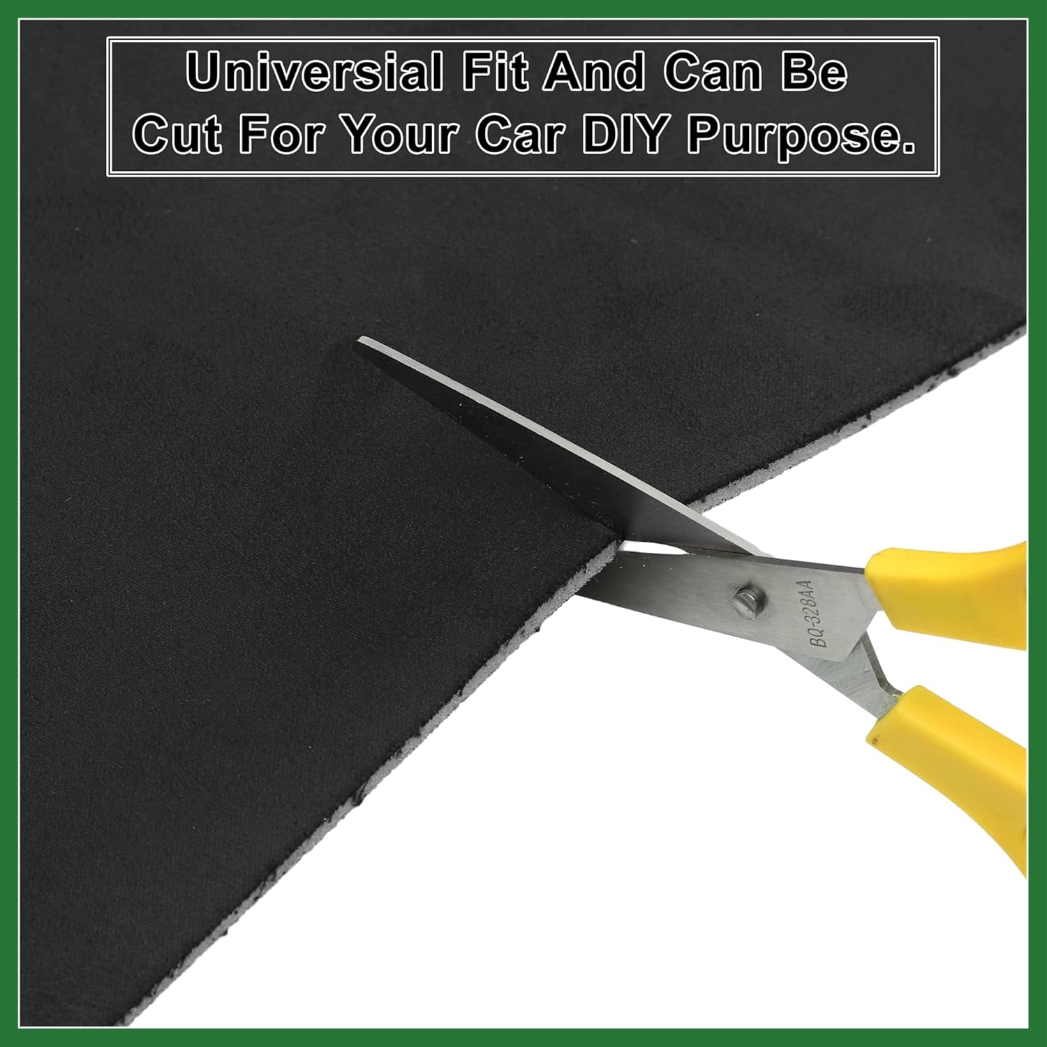 Motoforti Suede Headliner Fabric 80" Length x 60" Width Foam Backed for Car Truck RV SUV Interior Trim Protect Aging Broken Faded DIY Repair Replacement Black Long-lasting