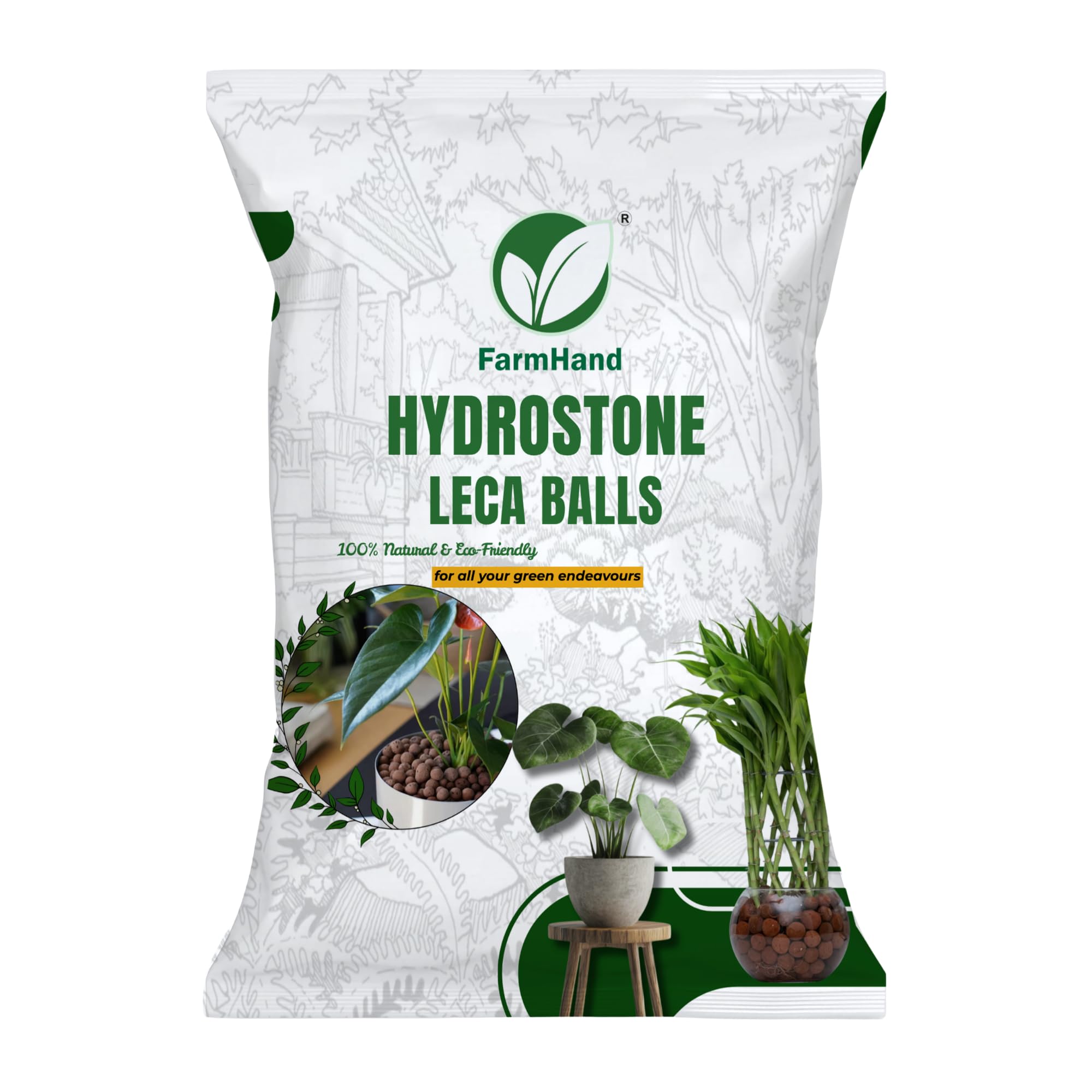 Farmhand's Hydrostone LECA Balls –100%Natural Expanded Clay Pebbles for Plants | Premium Growing Medium & Top Dressing for Indoor Plants, Hydroponics,Aquaponics, and Orchid Potting Mix |10mm–15mm Size-image-24