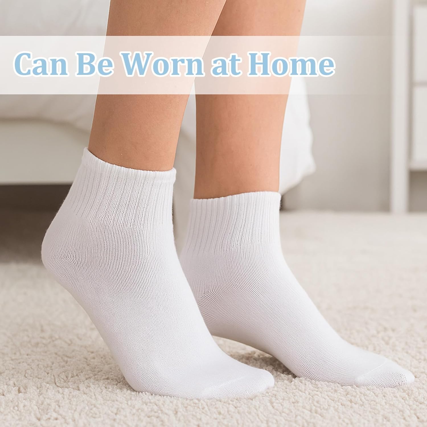 30 Pairs White Ankle Socks for Women, Athletic Ankle Socks Low Cut Sock Cotton Breathable Wicking Thin Ankles Sockes Bulk Gym Athletic Crew Sock for Adult Running Gym Workout - Image 5