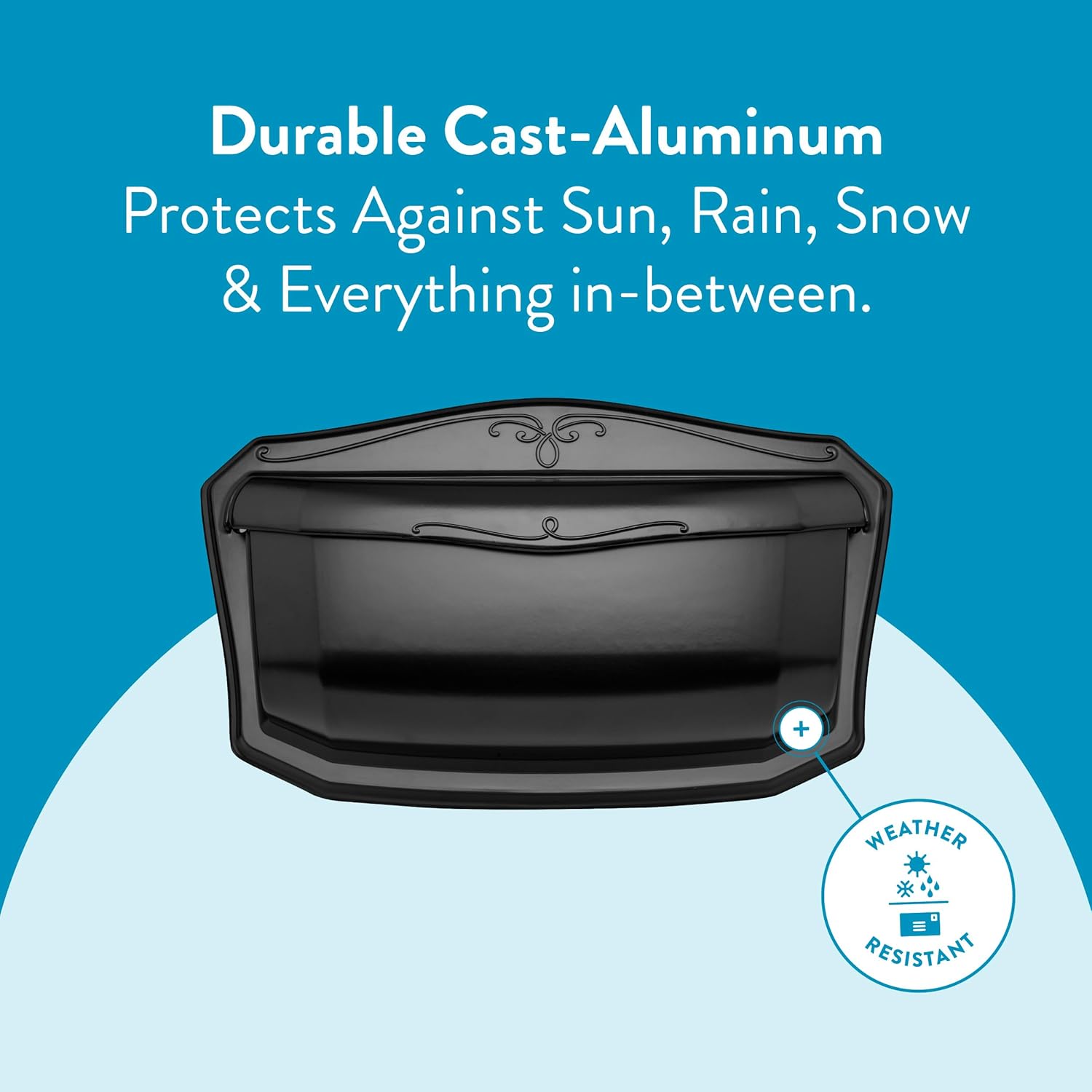 Villa Black Wall Mount Mailbox