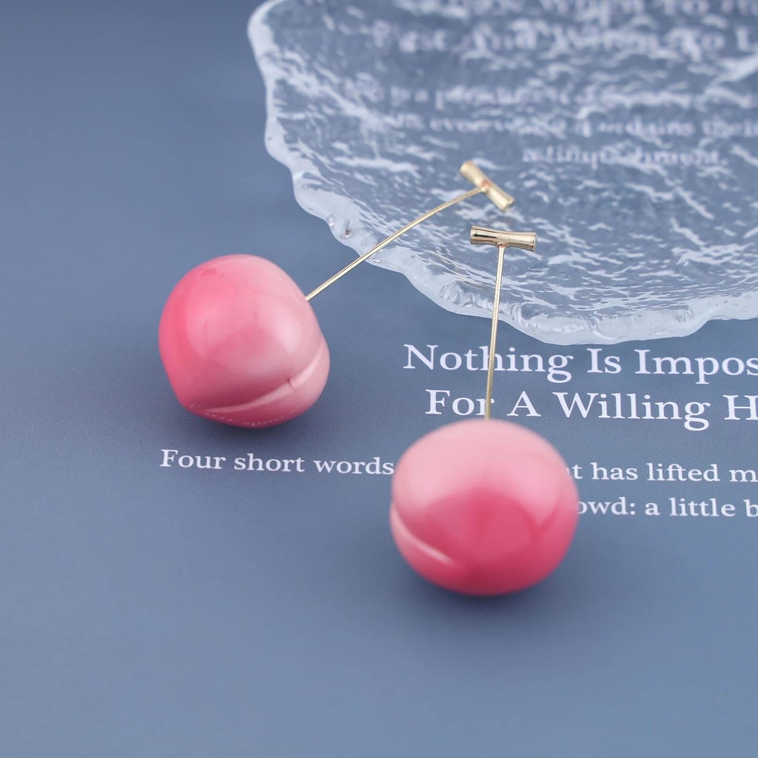 Boho Red Cherry Dangle Earrings Cute Cherry Drop Earrngs Red Fruit Earrings Long Sweet Cherry Earrings 3D Cherry Charm Earrings Spring Earrings Jewelry for Women - Image 5