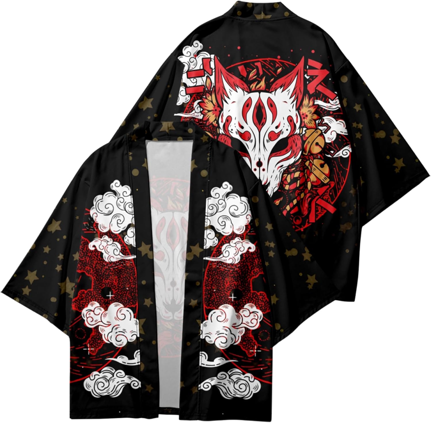 DOSLAVIDA Men's Kimono Cargigan Suits Lightweight 2 Piece Beach Outfits Japanese Open Front 3/4 Sleeve Shirt & Shorts