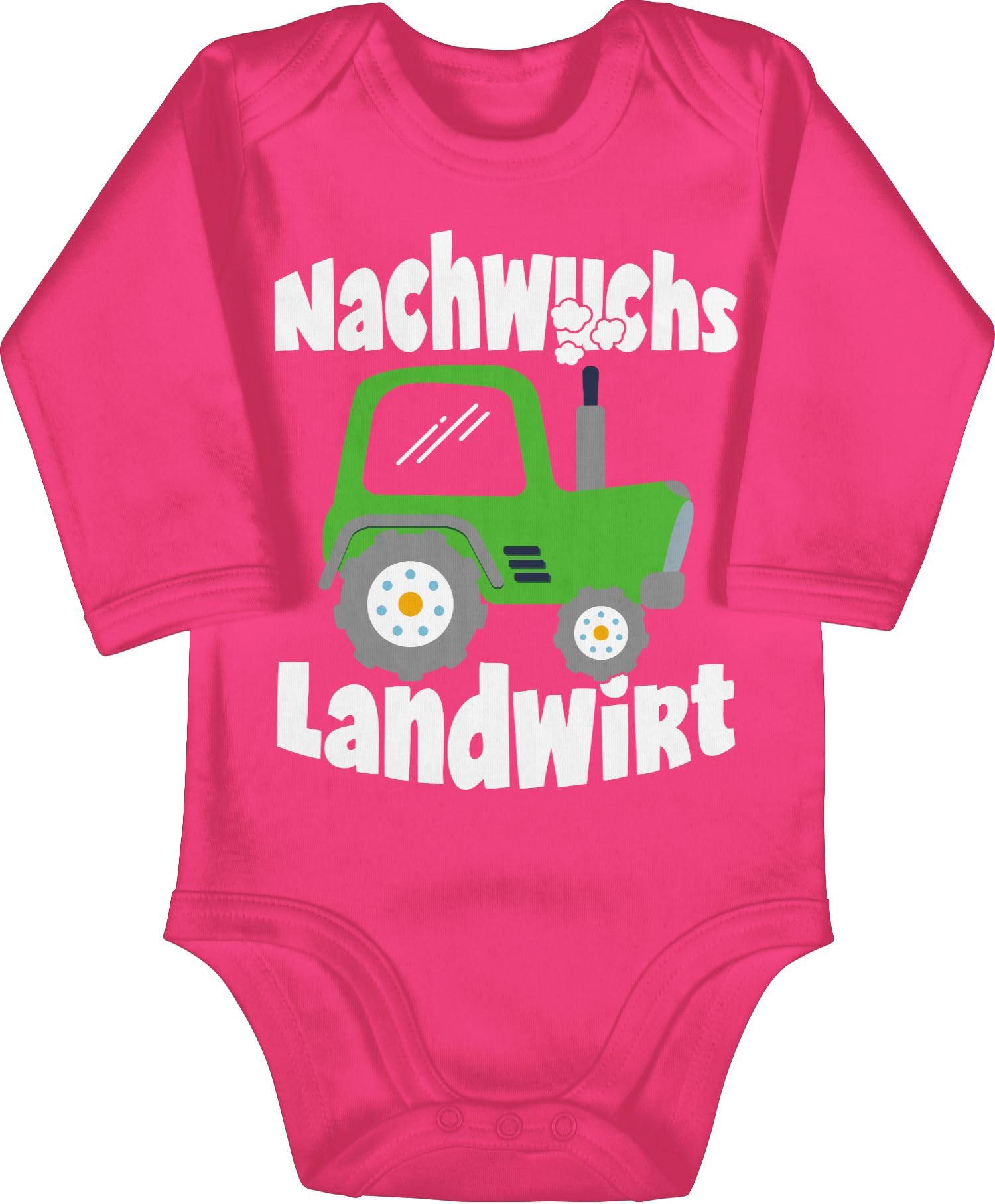 Shirtracer - Baby Body langarm Mädchen Junge - Sprüche - Nachwuchs Landwirt weiß