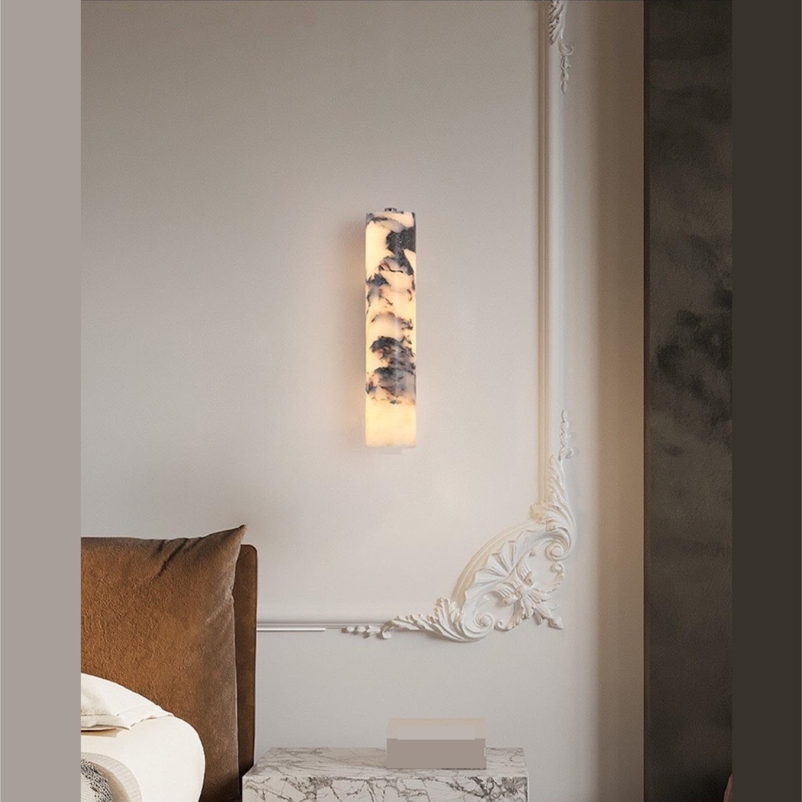Sconce decorata con struttura in marmo a tubo lungo in stile nordico