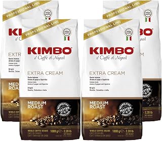 Kimbo Espresso Coffee Beans Extra Cream 4 x 1kg